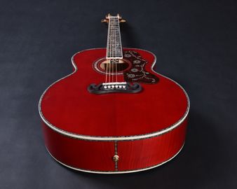 Customized acoustic guitar, 43 inch Jumbo guitar, Quilt Vine Viper red, Guitarra acustica supplier