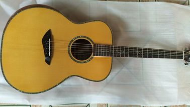 AAA quality new custom guitars OM body african sanders wood solid acoustic electric guitar supplier