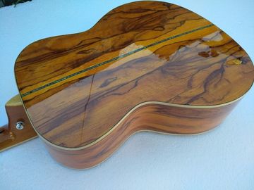 AAA quality new custom guitars OM body african sanders wood solid acoustic electric guitar supplier