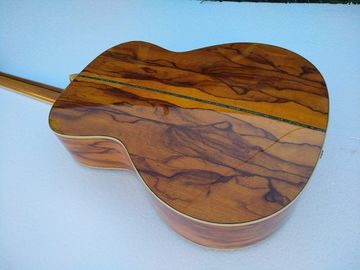 AAA quality new custom guitars OM body african sanders wood solid acoustic electric guitar supplier