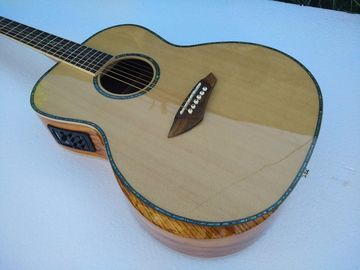 AAA quality new custom guitars OM body african sanders wood solid acoustic electric guitar supplier