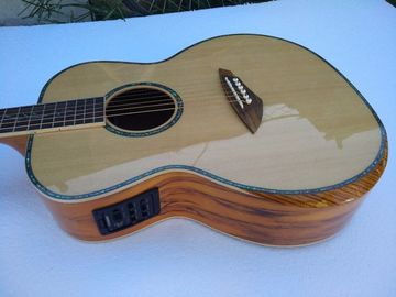 AAA quality new custom guitars OM body african sanders wood solid acoustic electric guitar supplier