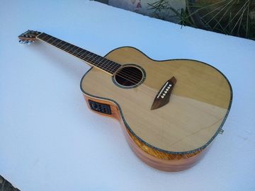 AAA quality new custom guitars OM body african sanders wood solid acoustic electric guitar supplier