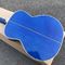 Best jumbo Blue flame maple wood acoustic Guitar Solid ebony Guitarra Customized acoustic 43 inch Jumbo guitar supplier