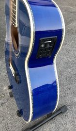 Best jumbo Blue flame maple wood acoustic Guitar Solid ebony Guitarra Customized acoustic 43 inch Jumbo guitar supplier