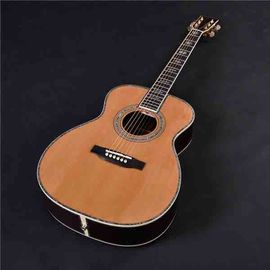 OEM custom guitar, 40 inch Acoustic Guitar,solid Spruce top, real abalone binding and ebony fingerboard supplier