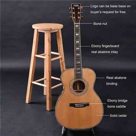 OEM custom guitar, 40 inch Acoustic Guitar,solid Spruce top, real abalone binding and ebony fingerboard supplier