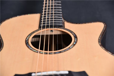 Customized solid spruce top rosewood back and side cutaway acoustic guitar with FSM 301 EQ supplier