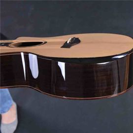 Customized solid spruce top rosewood back and side cutaway acoustic guitar with FSM 301 EQ supplier