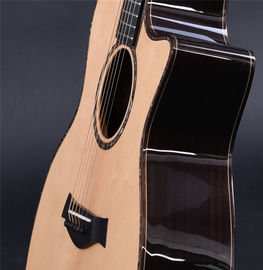 Customized solid spruce top rosewood back and side cutaway acoustic guitar with FSM 301 EQ supplier