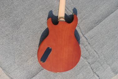 High-grade customized jazz six-string electric guitar double knife hole half-hollow electric guitar in wood color supplier