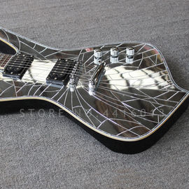 Top quality factory custom Paul stanley Mirror cracks electric guitar with rosewood fingerboard musical instuments supplier