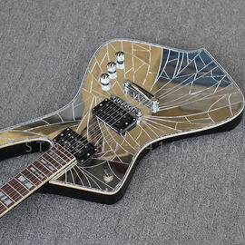 Top quality factory custom Paul stanley Mirror cracks electric guitar with rosewood fingerboard musical instuments supplier