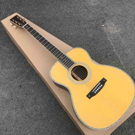 Custom Solid Spruce Top Rosewood Back Side Ebony Fingerboard Real Abalone Binding OM Body 42s Acoustic Guitar supplier