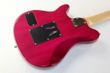 Dark-red Body Electric Guitar with Quilted Maple Veneer and Double Rock,Offer Customized supplier