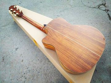 Custom shop guitar simulator sound single cut AAA koa acoustic electric guitar nice folk guitar supplier