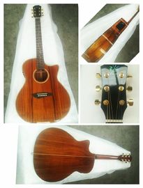 Custom shop guitar simulator sound single cut AAA koa acoustic electric guitar nice folk guitar supplier