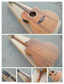 Custom shop guitar simulator sound single cut AAA koa acoustic electric guitar nice folk guitar supplier