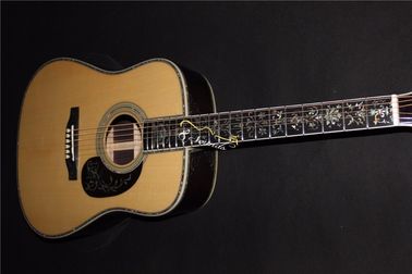 AAAAA all solid wood guitar customize right the best D shape right left handed acoustic electric guitar supplier