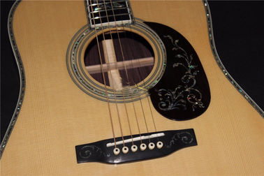 AAAAA all solid wood guitar customize right the best D shape right left handed acoustic electric guitar supplier