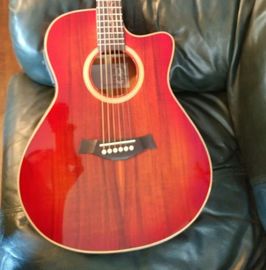 AAAAA all solid wood guitar customize right the best D shape right left handed acoustic electric guitar supplier