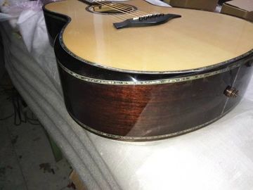 AAAA dreadnought body customize guitar cut-away AAAA all solid single cut armrest acoustic electric guitar supplier