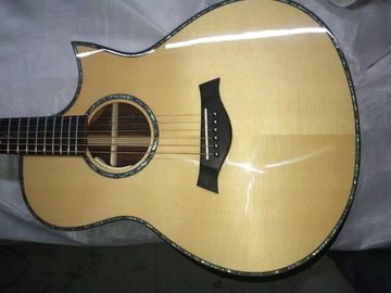 AAAA dreadnought body customize guitar cut-away AAAA all solid single cut armrest acoustic electric guitar supplier