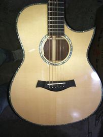 AAAA dreadnought body customize guitar cut-away AAAA all solid single cut armrest acoustic electric guitar supplier