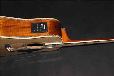 AAAA all solid KOA wood guitar customize D shape body fancy acoustic electric guitar supplier