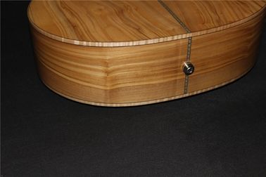 AAAA all Solid imported olive wood OM body custom guitar acoustic electric guitar supplier