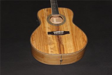 AAAA all Solid imported olive wood OM body custom guitar acoustic electric guitar supplier