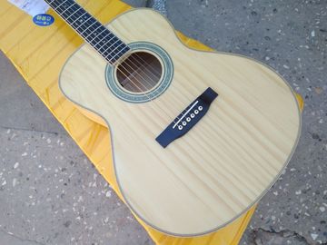 AAAA pine wood all Solid OM body style guitara 14 frets imported wood custom solid acoustic electric guitar supplier