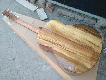 AAAA handmade all Solid apple wood guitars OM body guitar imported wood soundhole EQ acoustic electric guitar supplier