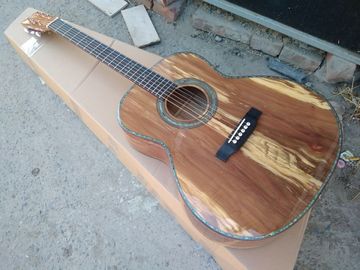 AAAA handmade all Solid apple wood guitars OM body guitar imported wood soundhole EQ acoustic electric guitar supplier
