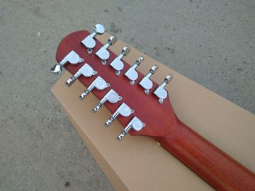 AAAA all Solid 12 strings customize guitara 12 string OM all solid mahogany wood acoustic electric guitar supplier