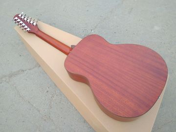 AAAA all Solid 12 strings customize guitara 12 string OM all solid mahogany wood acoustic electric guitar supplier