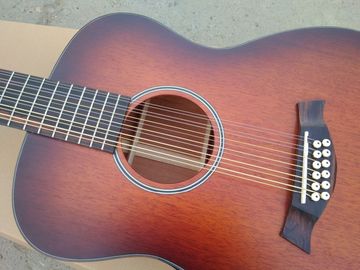 AAAA all Solid 12 strings customize guitara 12 string OM all solid mahogany wood acoustic electric guitar supplier