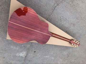 Handmade all solid wood guitar feature unique custom guitar red wood armrestsingle cut acoustic electric guitar supplier