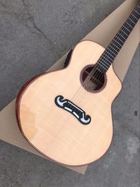 Handmade all solid wood guitar feature unique custom guitar red wood armrestsingle cut acoustic electric guitar supplier