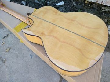AAAA handmade all Solid single cut guitara 14 frets imported wood armrest GA acoustic electric guitar supplier