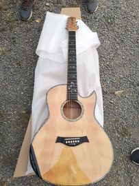 AAAA handmade all Solid single cut guitara 14 frets imported wood armrest GA acoustic electric guitar supplier