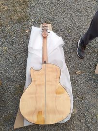 AAAA handmade all Solid single cut guitara 14 frets imported wood armrest GA acoustic electric guitar supplier