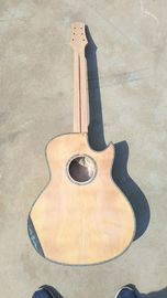 AAAA handmade all Solid single cut guitara 14 frets imported wood armrest GA acoustic electric guitar supplier