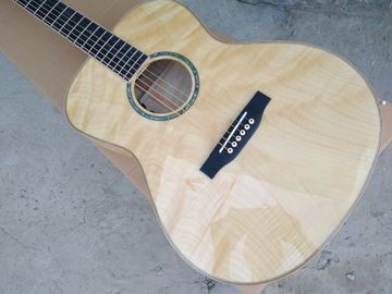 AAAA all Solid OM body style guitar 14 frets imported wood custom solid maple acoustic electric guitar supplier