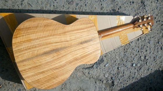 AAAA all Solid custom olive wood OM style custom guitar Gotoh tuner peg acoustic electric guitar supplier