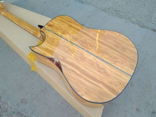 AAAA custom guitar all solid imported Olive wood Ryans style guitar customize handmade acoustic guitar supplier
