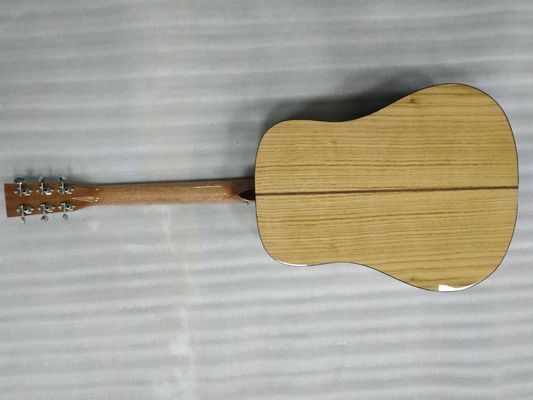 AAAA handmade all Solid OKA guitar dreadnought body guitar imported wood soundhole EQ D acoustic electric guitar supplier
