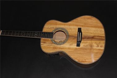 AAAA all Solid imported olive wood OM body custom guitar acoustic electric guitar supplier