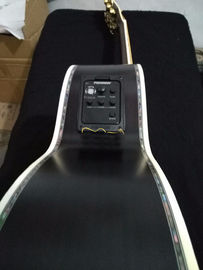 43&quot; AAAAA all solid wood SJ200 style jumbo black satin acoustic electric guitar supplier