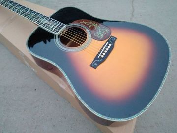 41&quot; AAAA all solid cocobolo acoustic guitar custom HUMMBINGBIRD body top quality OEM sunburst fancy guitar supplier